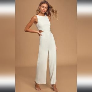 NEW LULU'S WIDE-LEG JUMPSUIT MEDIUM